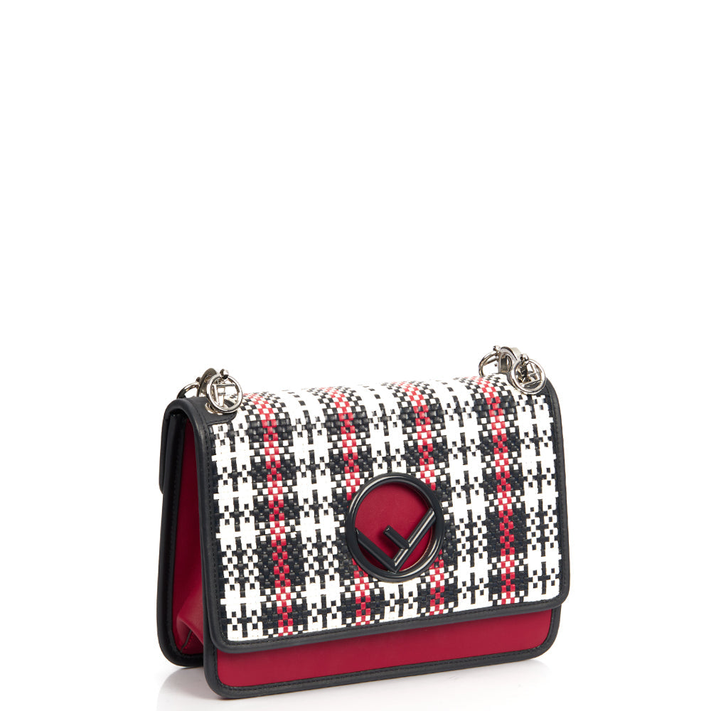 Fendi Shoulder Bag Kan I F Wallet On Chain in Multi, Leather
