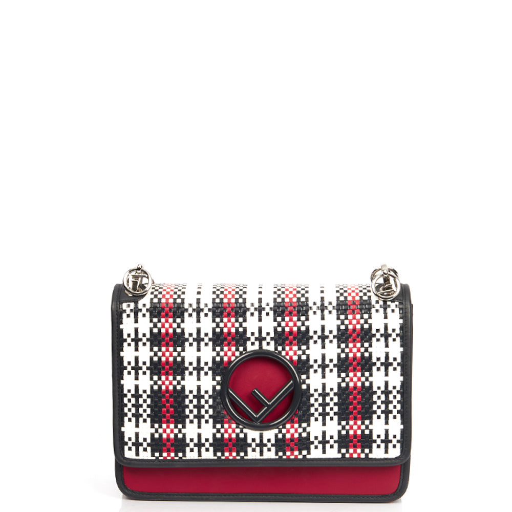 Fendi Shoulder Bag Kan I F Wallet On Chain in Multi, Leather