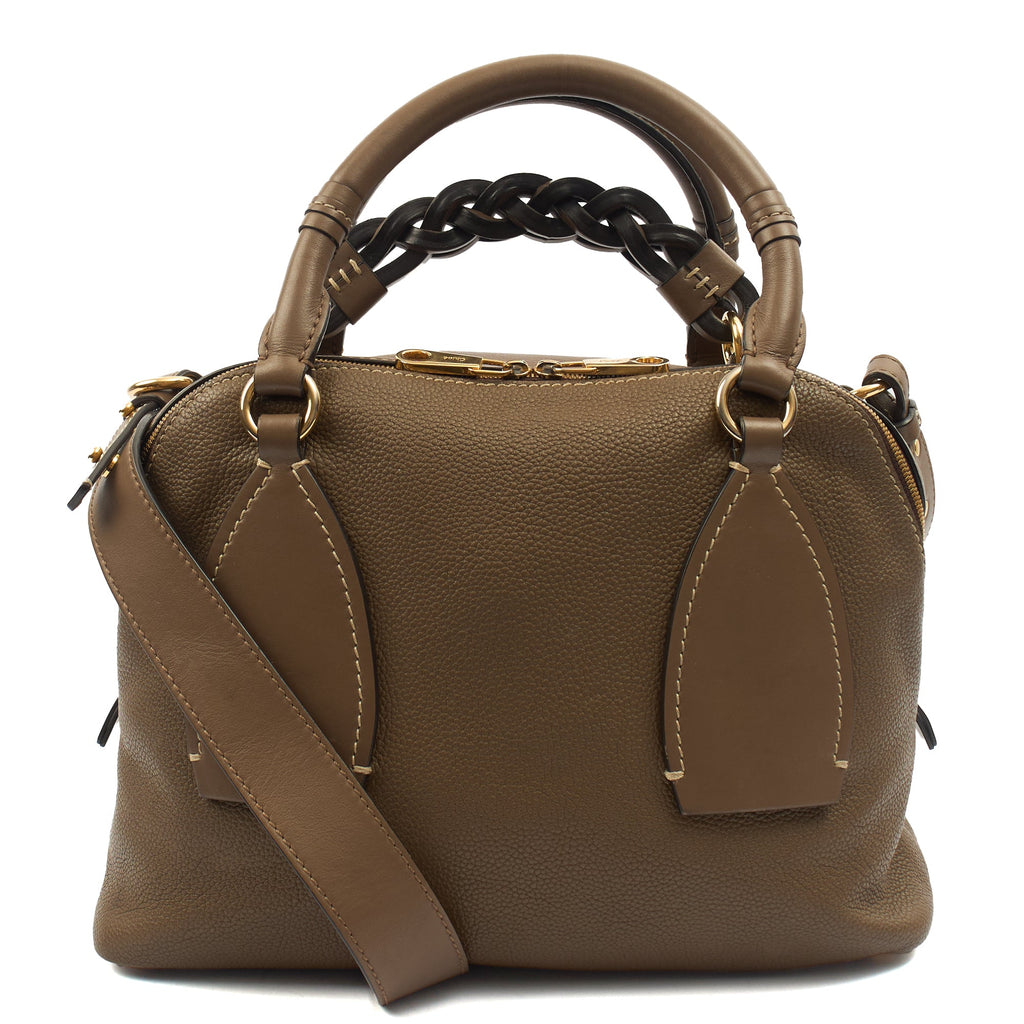 Chloe Top Handle Daria - Medium in Brown, Leather