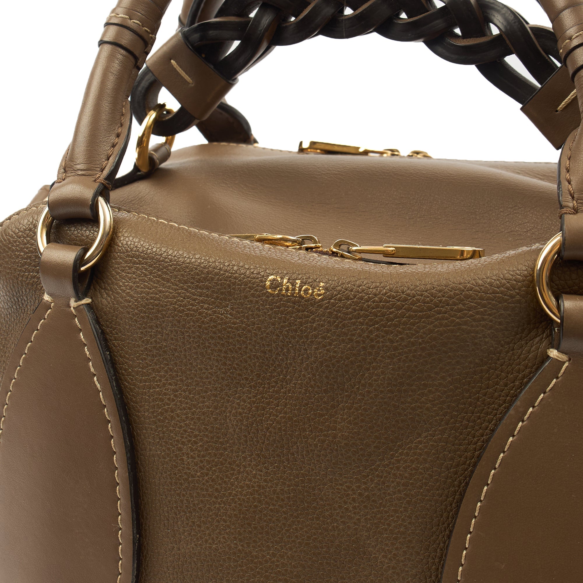 Chloe Top Handle Daria - Medium in Brown, Leather
