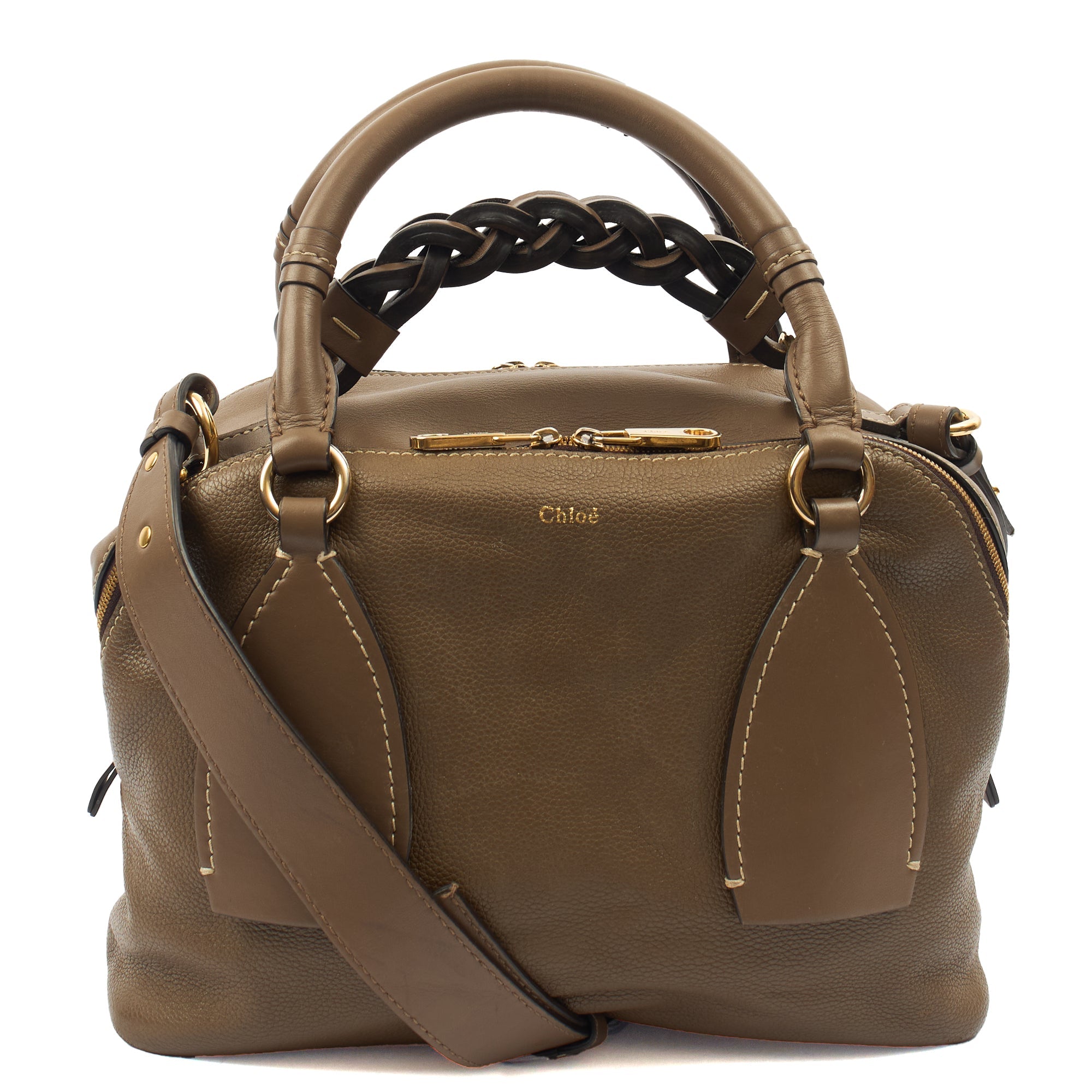 Chloe Top Handle Daria - Medium in Brown, Leather