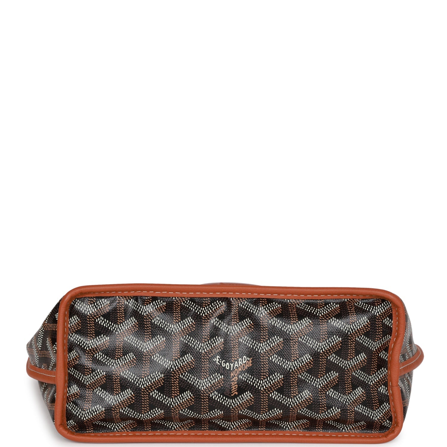 Goyard Goyardine Black Anjou Mini Reversible Tote Bag Palladium Hardware