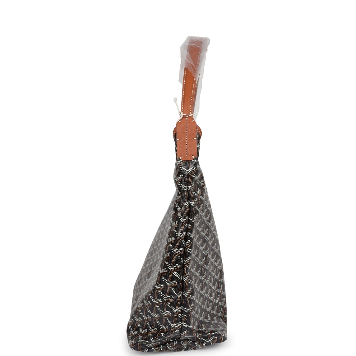 Goyard Goyardine Black and Brown Boheme Hobo Bag Palladium Hardware