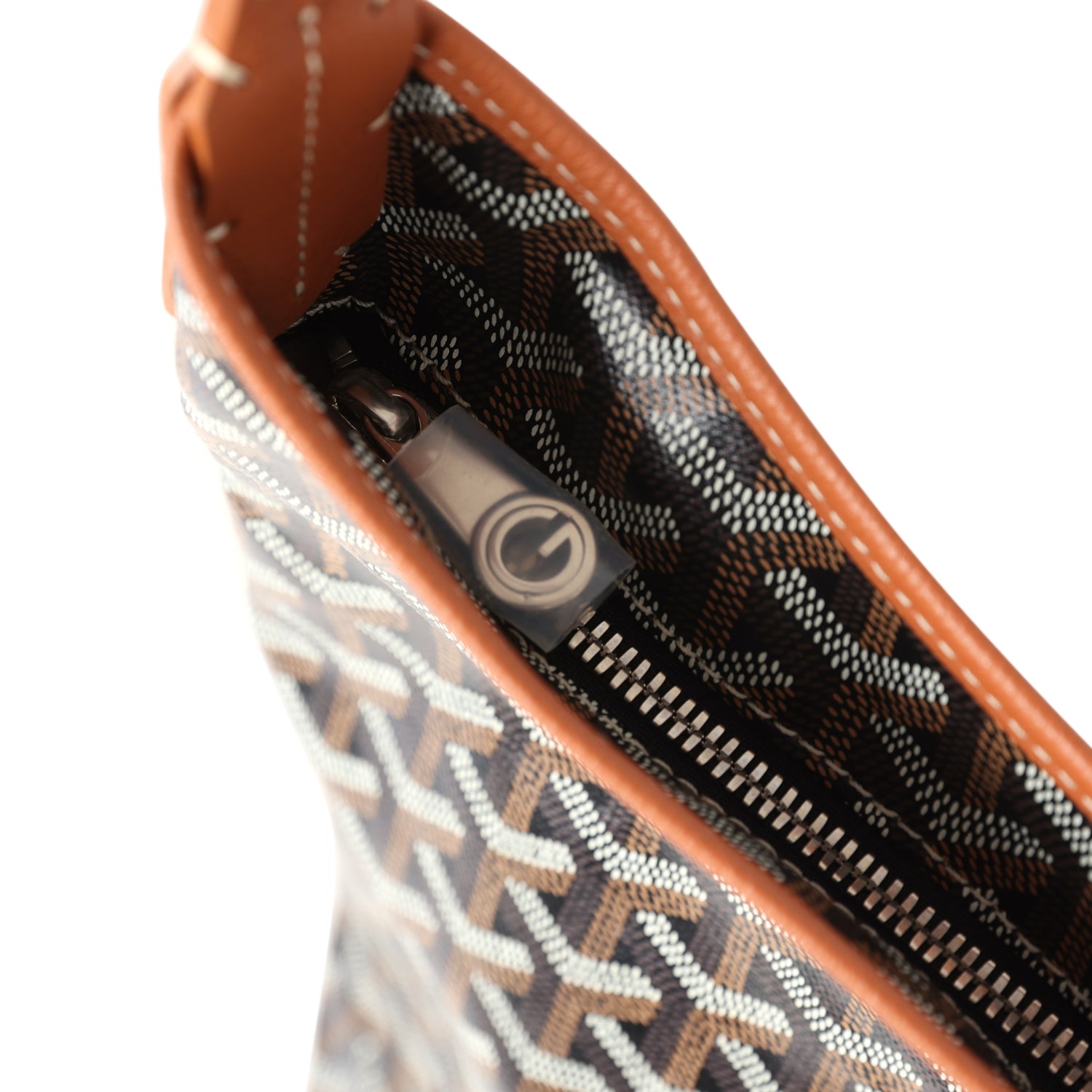 Goyard Goyardine Black and Brown Boheme Hobo Bag Palladium Hardware