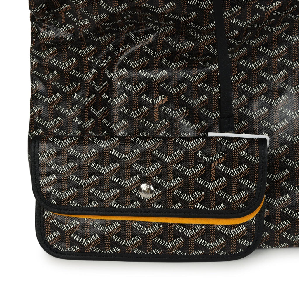 Goyard Goyardine Black Boheme Hobo Bag Palladium Hardware