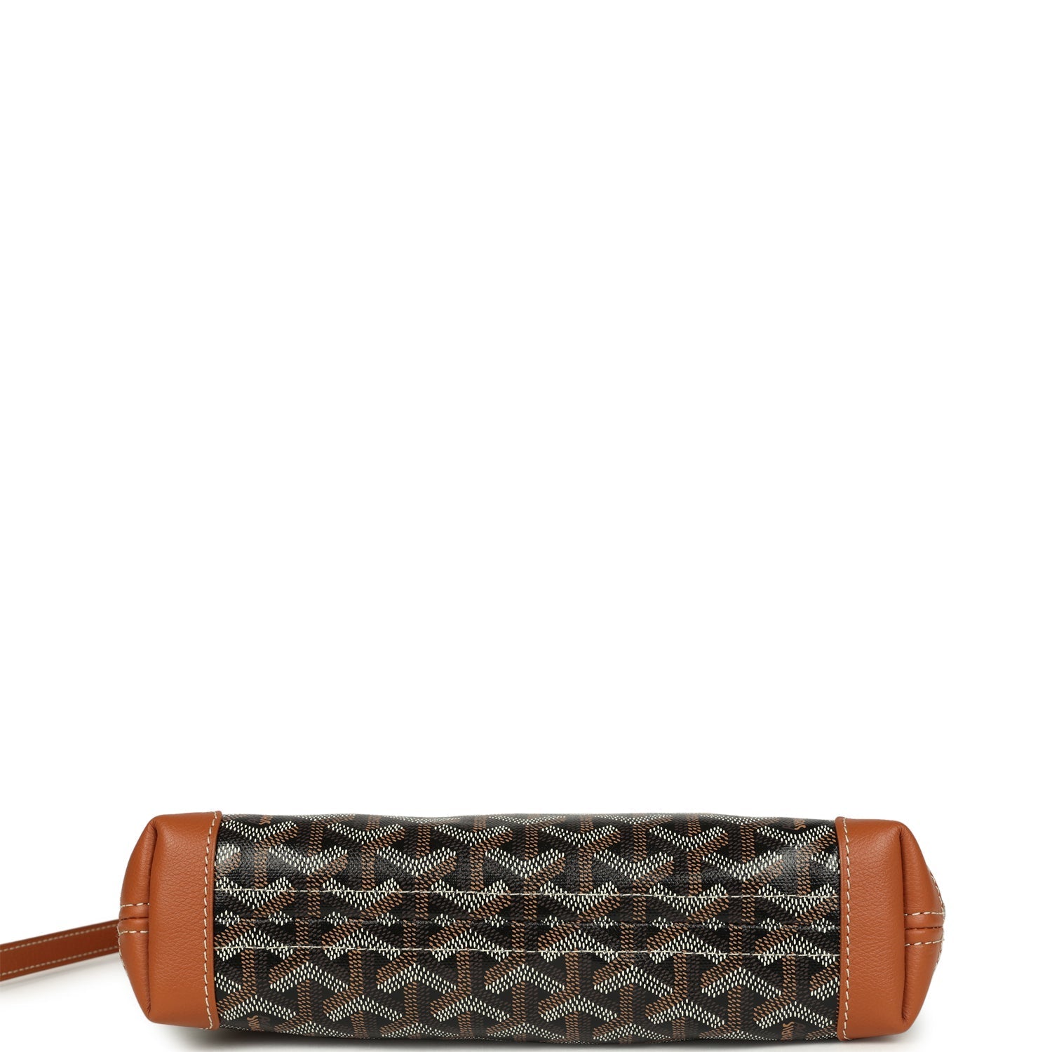 Goyard Goyardine Canvas Black and Brown Conti Pouch Palladium Hardware