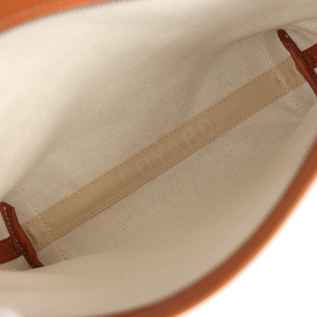 Goyard Goyardine Canvas Black and Brown Conti Pouch Palladium Hardware