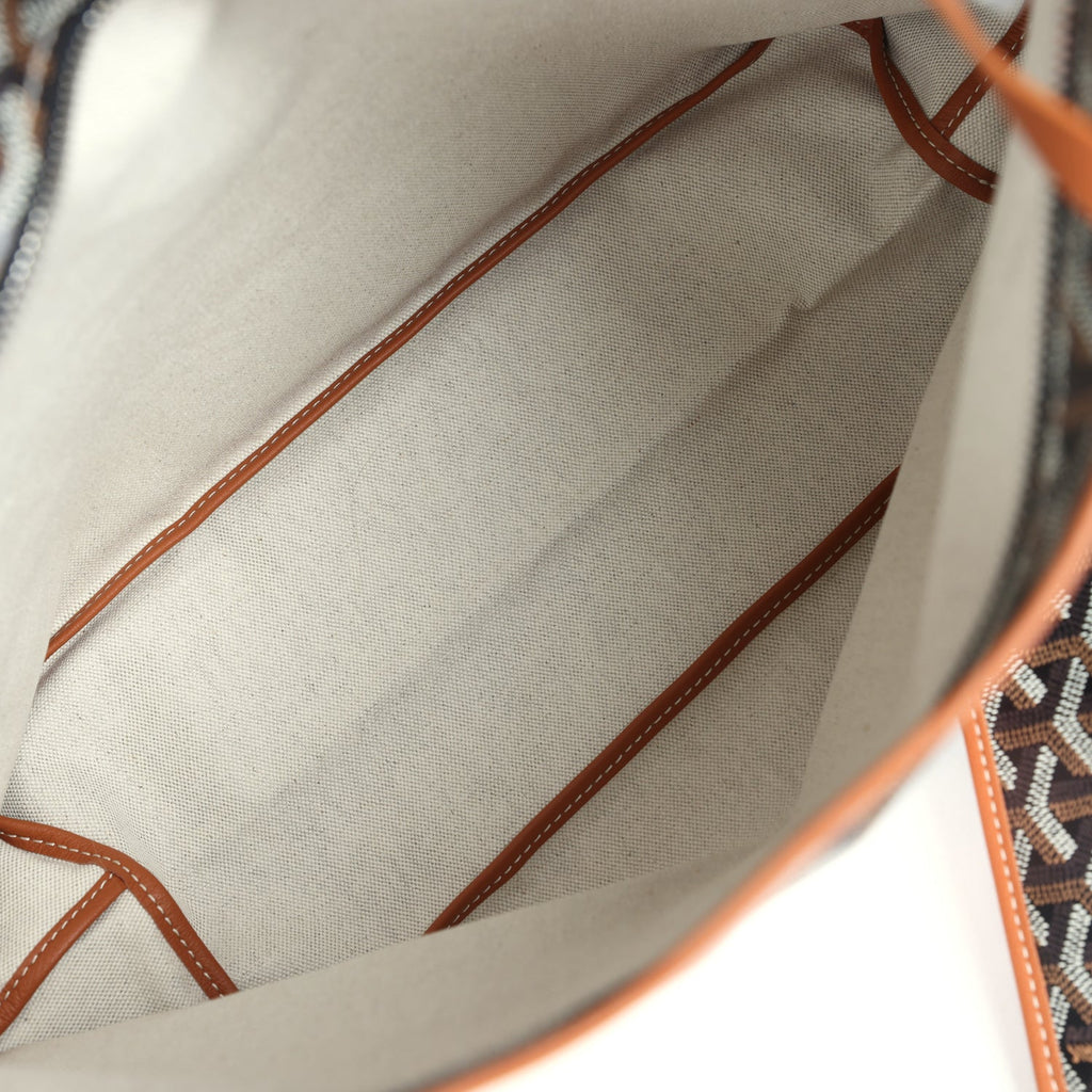 Goyard Goyardine Canvas Black and Brown Hand-Painted Heart Boheme Hobo Palladium Hardware