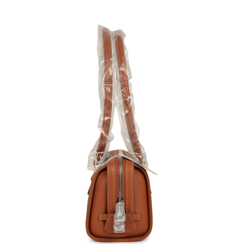 Goyard Goyardine Canvas Bonbonnière Bag Black and Brown Chevroches Calfskin Palladium Hardware