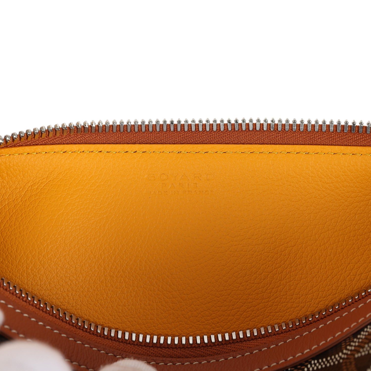 Goyard Goyardine Canvas Bonbonnière Bag Black and Brown Chevroches Calfskin Palladium Hardware
