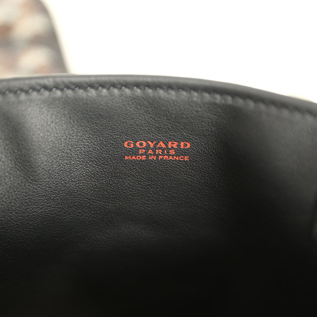 Goyard Goyardine Hand-Painted Heart Anjou Black Mini Bag Palladium Hardware