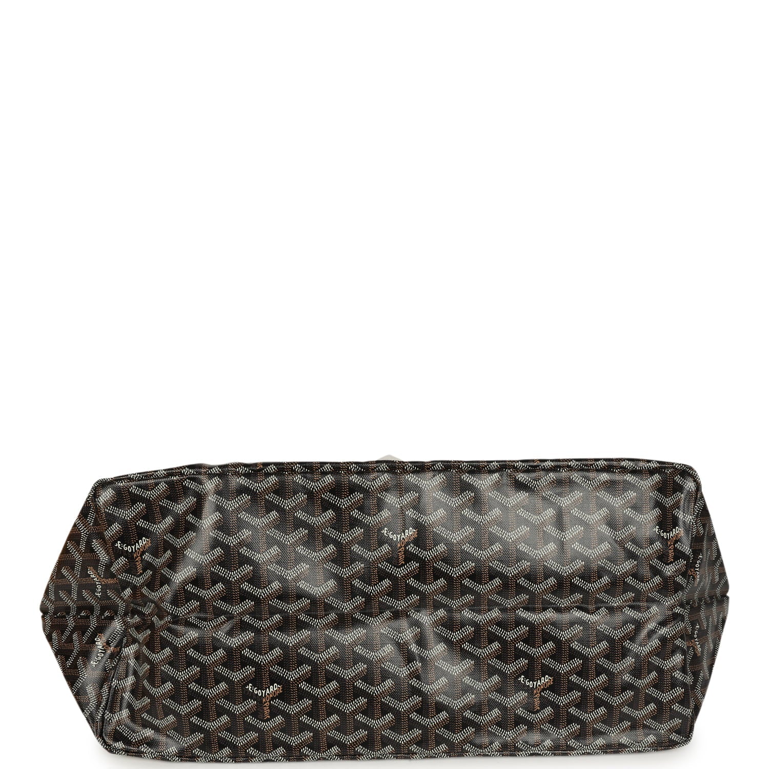 Goyard Goyardine Black and Brown Saint Louis GM Tote Bag Palladium Hardware