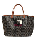 Goyard Goyardine "Hulot Dog" Black and Brown Saint Louis GM Tote Bag Palladium Hardware