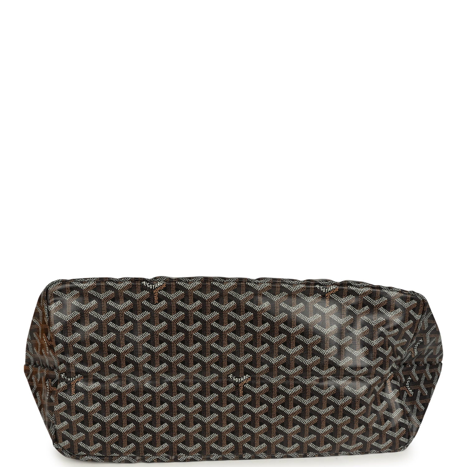 Goyard Goyardine "Hulot Dog" Black and Brown Saint Louis GM Tote Bag Palladium Hardware