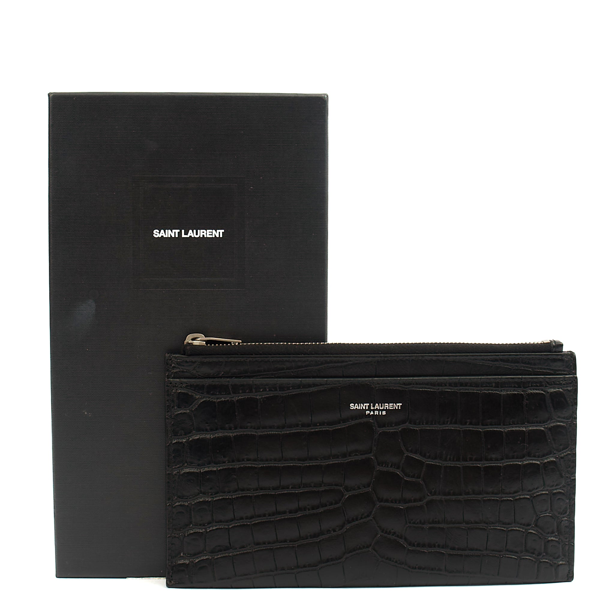 Saint Laurent Clutch Belle De Jour Clutch in Black, Calfskin Leather