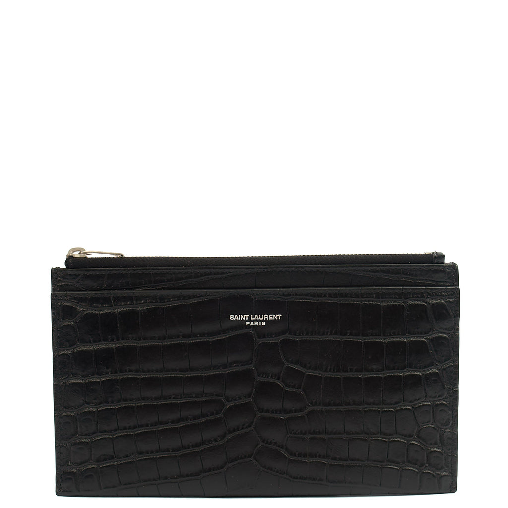 Saint Laurent Clutch Belle De Jour Clutch in Black, Calfskin Leather