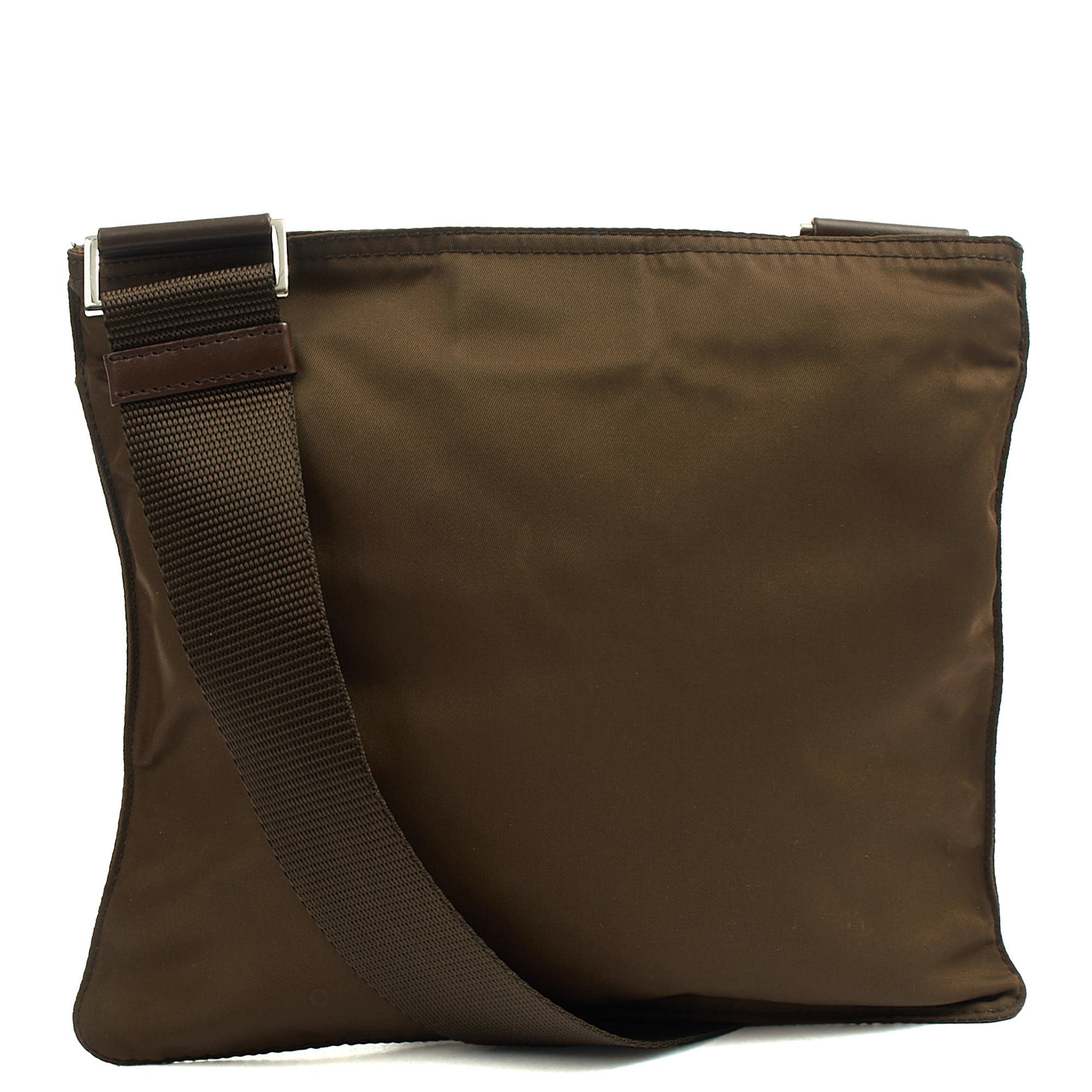 Prada Cross Body Nylon Messenger in Green, Nylon