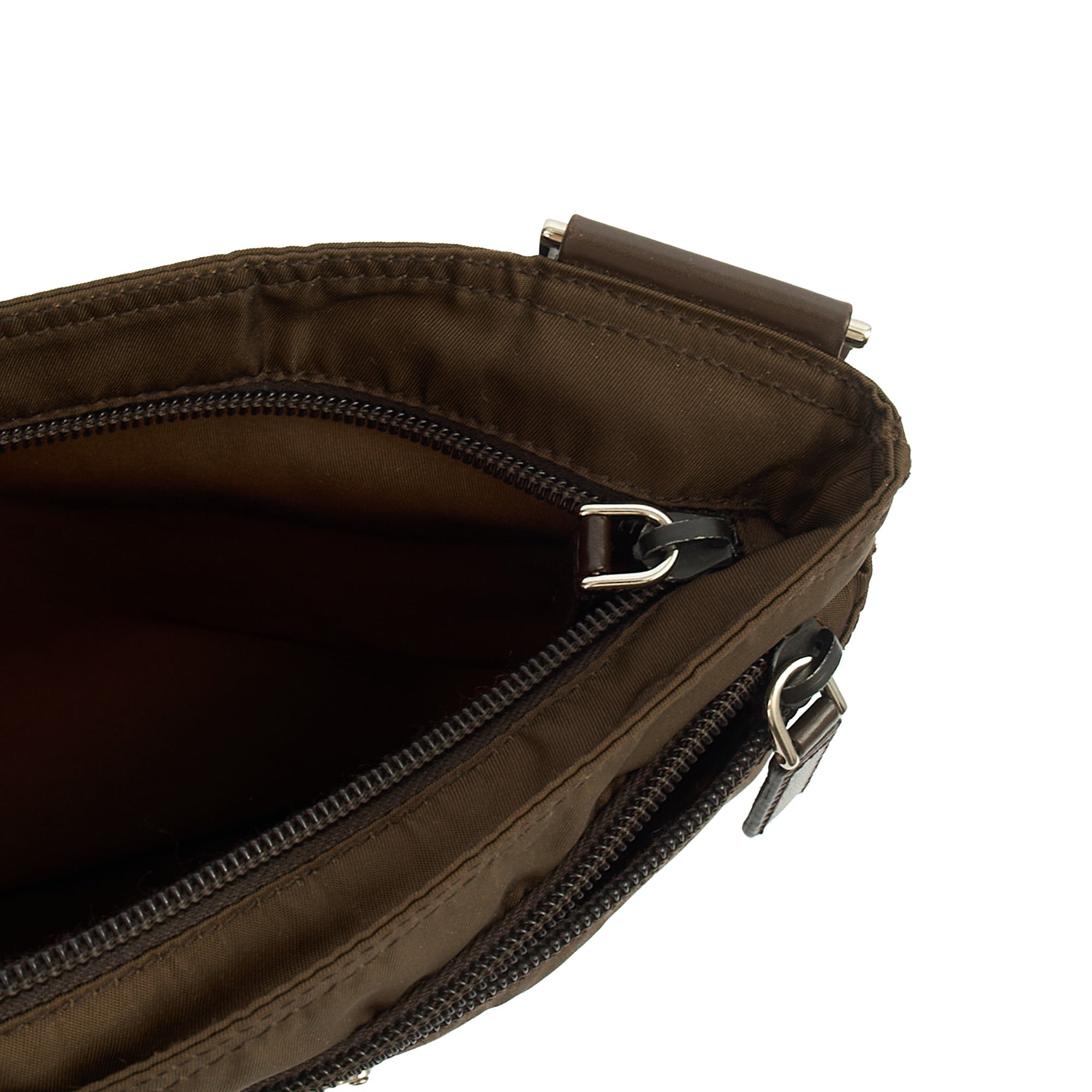 Prada Cross Body Nylon Messenger in Green, Nylon