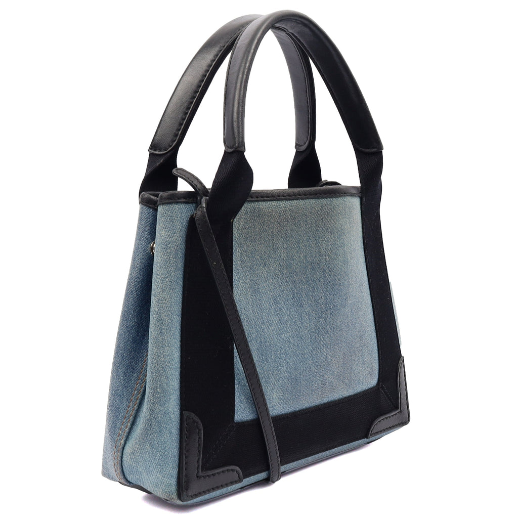 Balenciaga Mini Bag Cabas  in Blue, Fabric