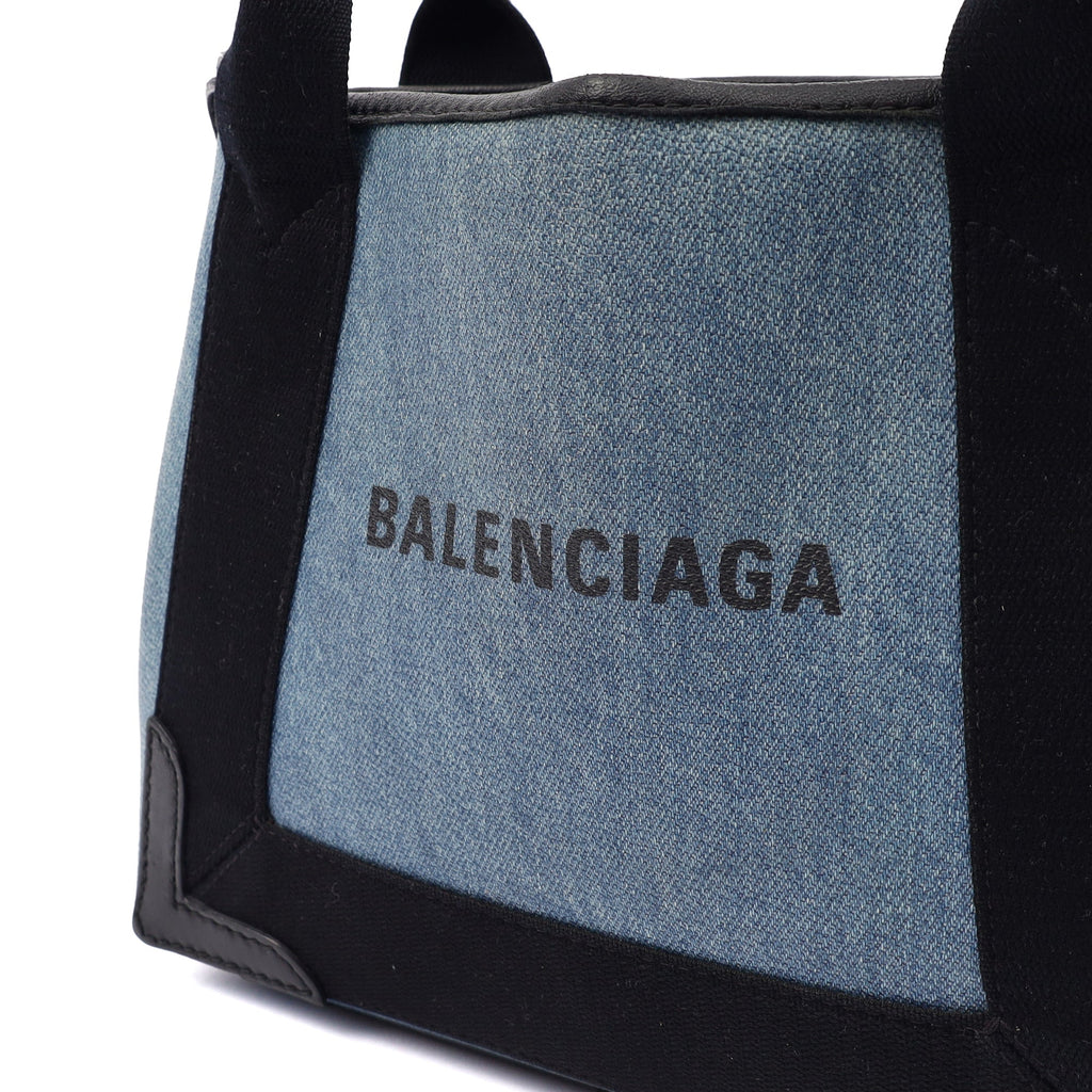 Balenciaga Mini Bag Cabas  in Blue, Fabric
