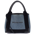 Balenciaga Mini Bag Cabas  in Blue, Fabric