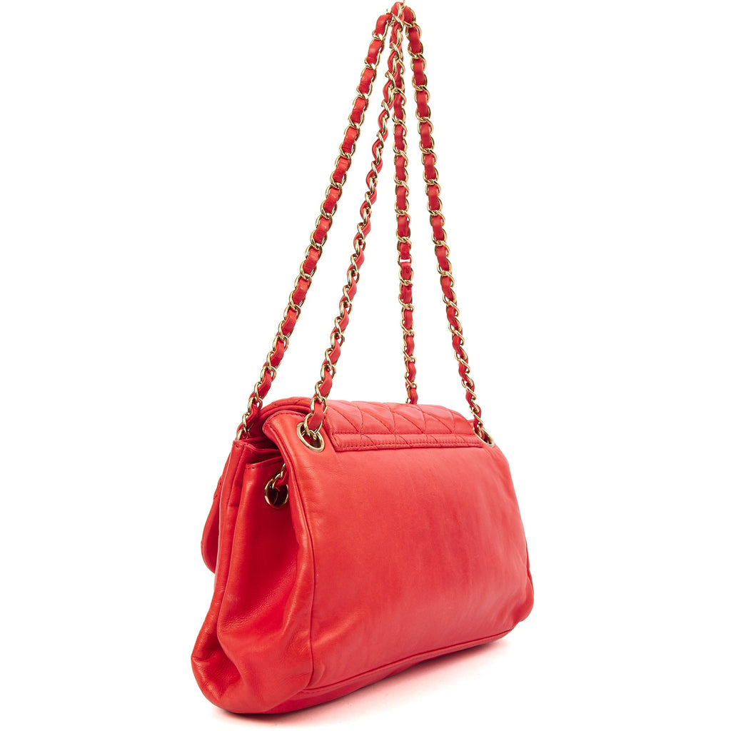 Chanel Shoulder Bag Reissue Accordion Flap in Red, Lambskin Leather