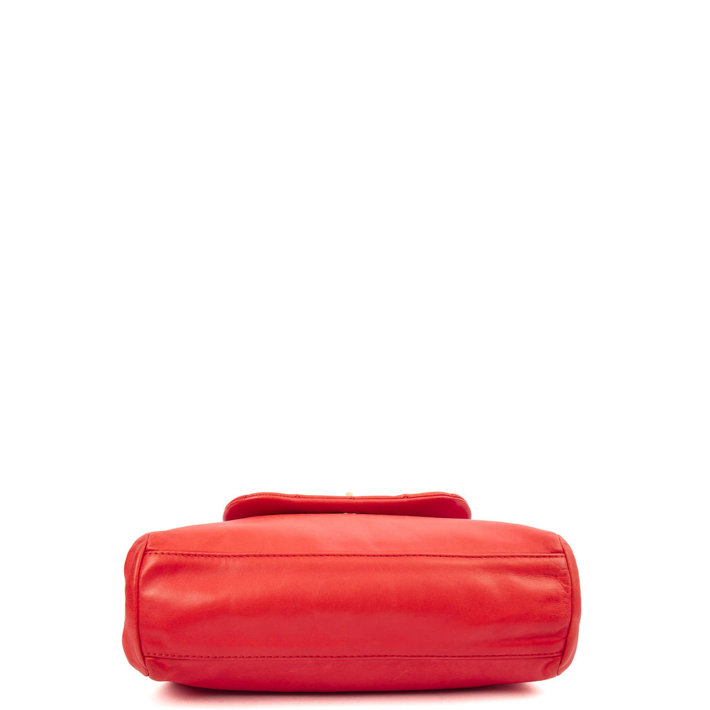 Chanel Shoulder Bag Reissue Accordion Flap in Red, Lambskin Leather