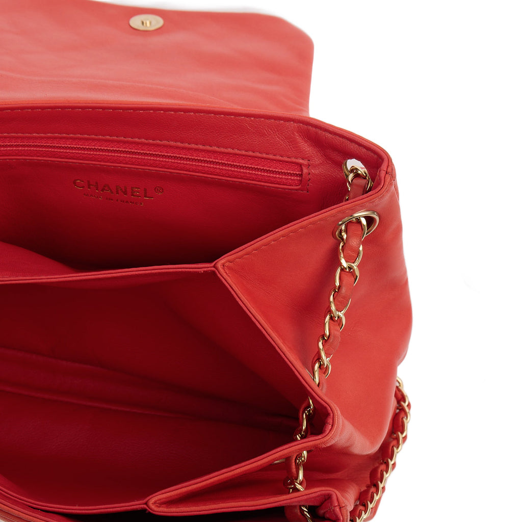 Chanel Shoulder Bag Reissue Accordion Flap in Red, Lambskin Leather