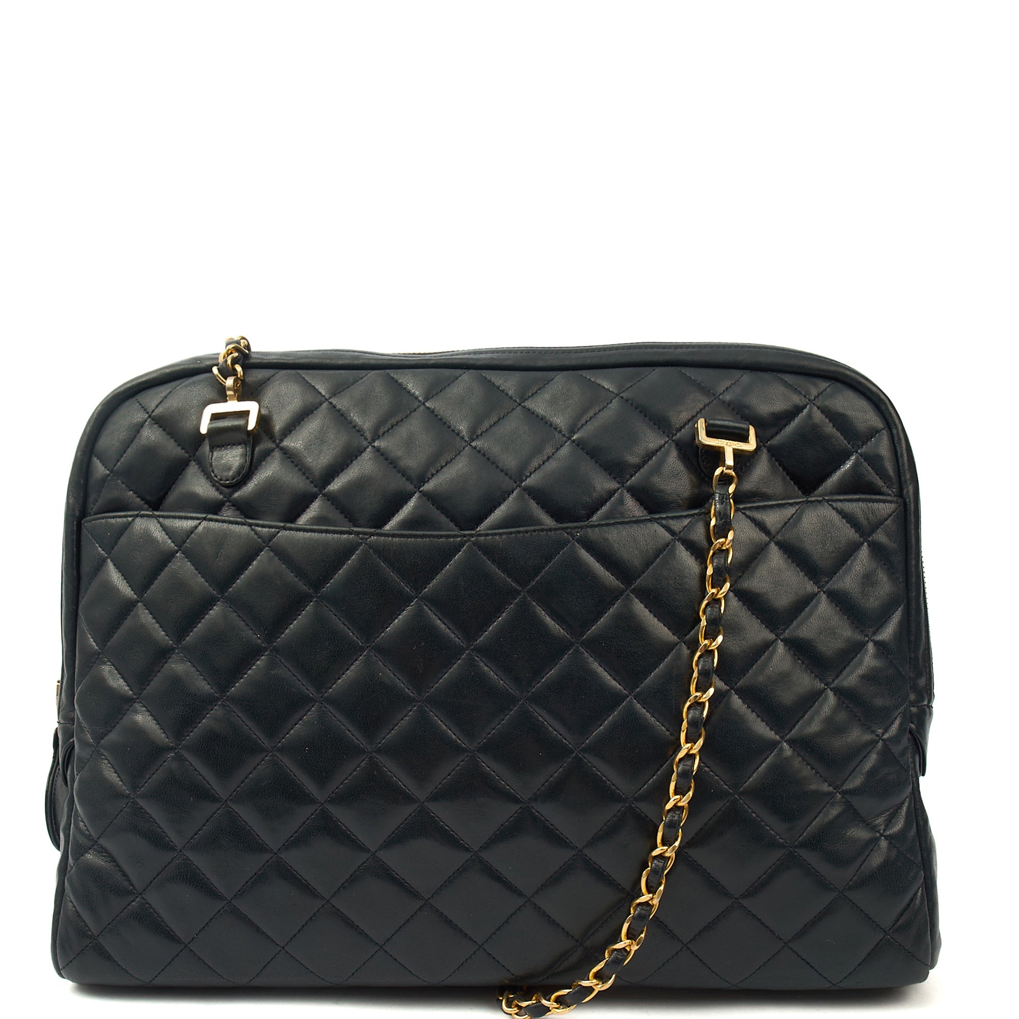 Chanel Tote Vintage Tote in Black, Lambskin Leather