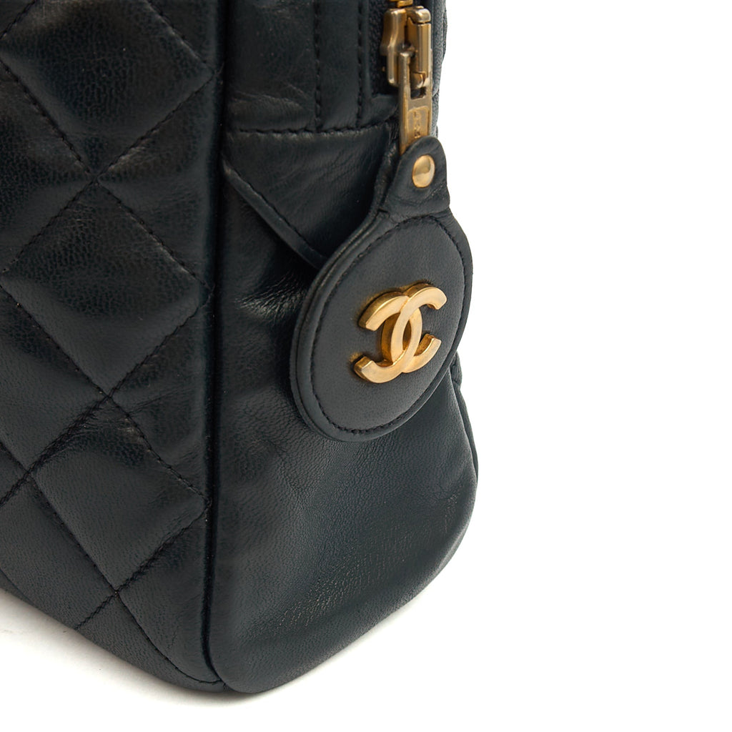 Chanel Tote Vintage Tote in Black, Lambskin Leather
