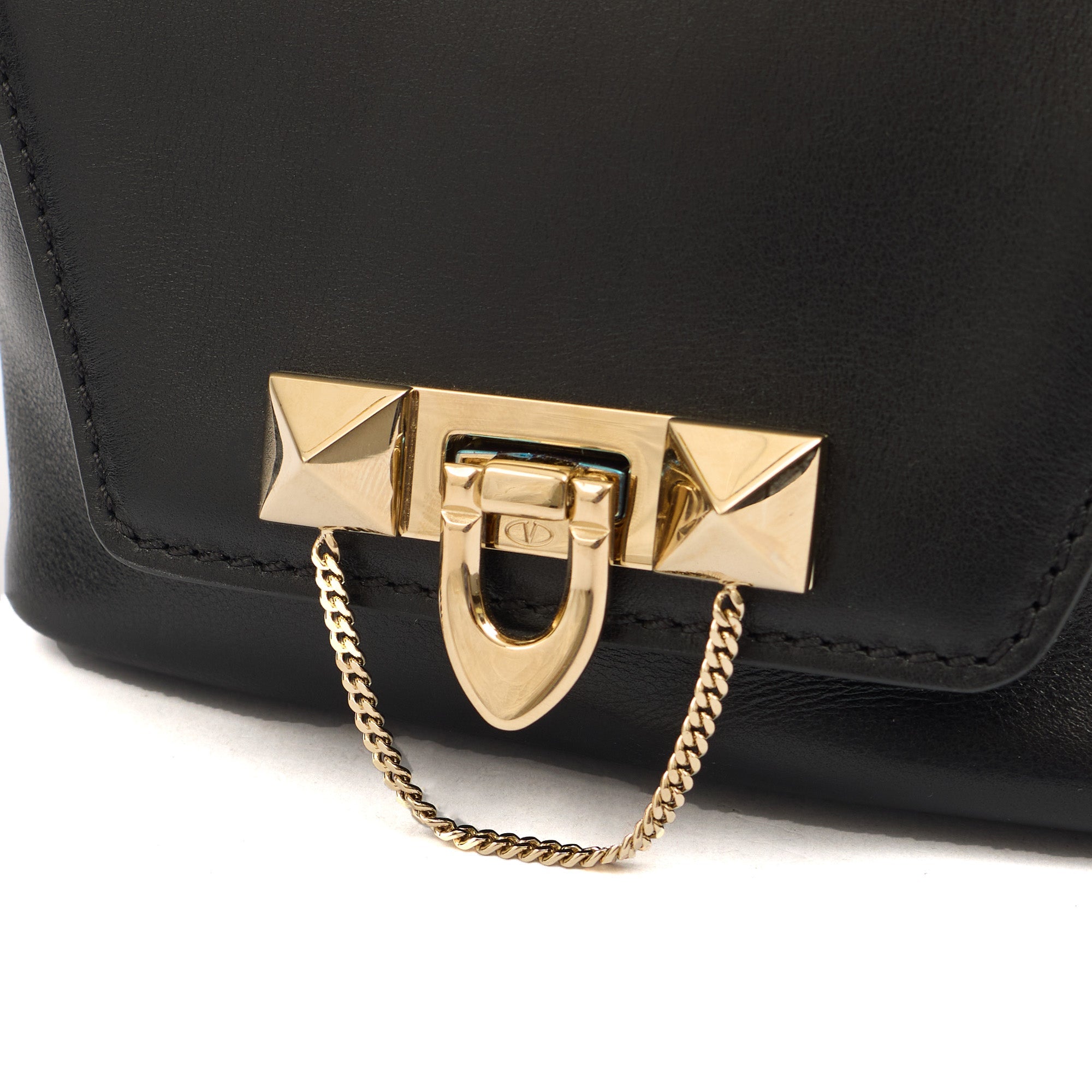 Valentino Shoulder Bag Demilune Shoulder Bag in Black, Calfskin