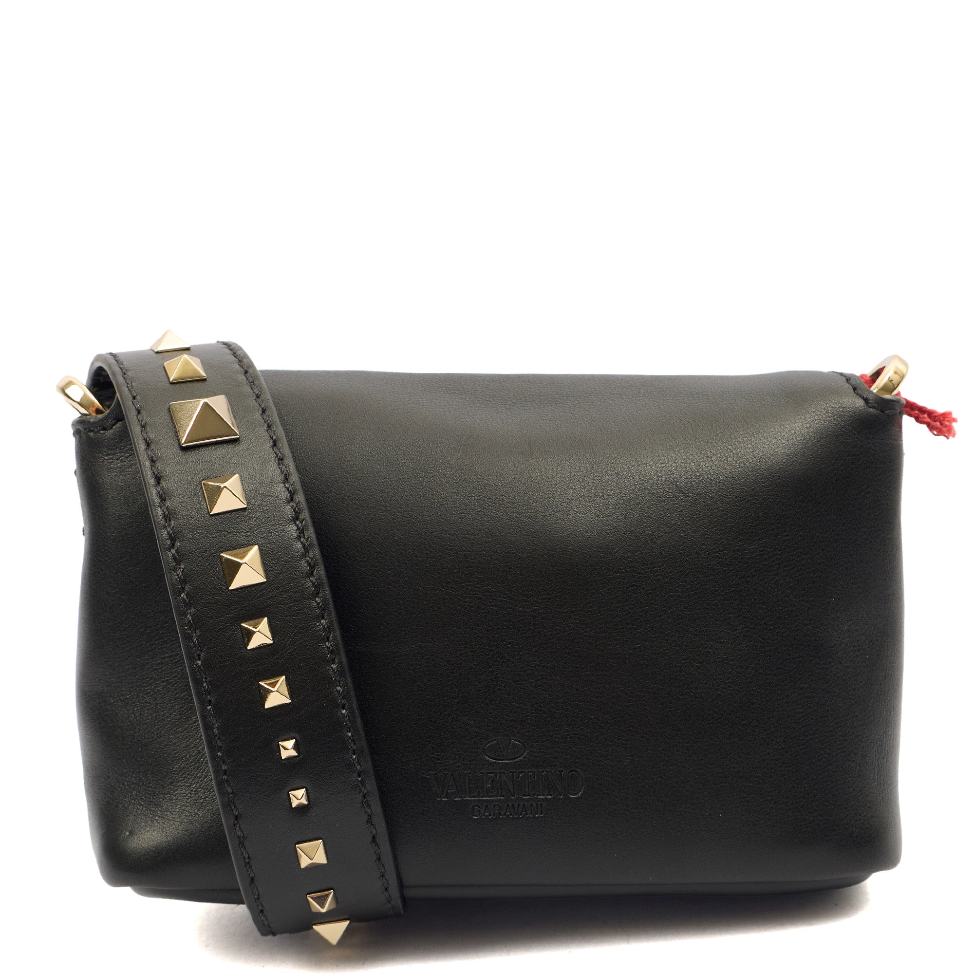 Valentino Shoulder Bag Demilune Shoulder Bag in Black, Calfskin
