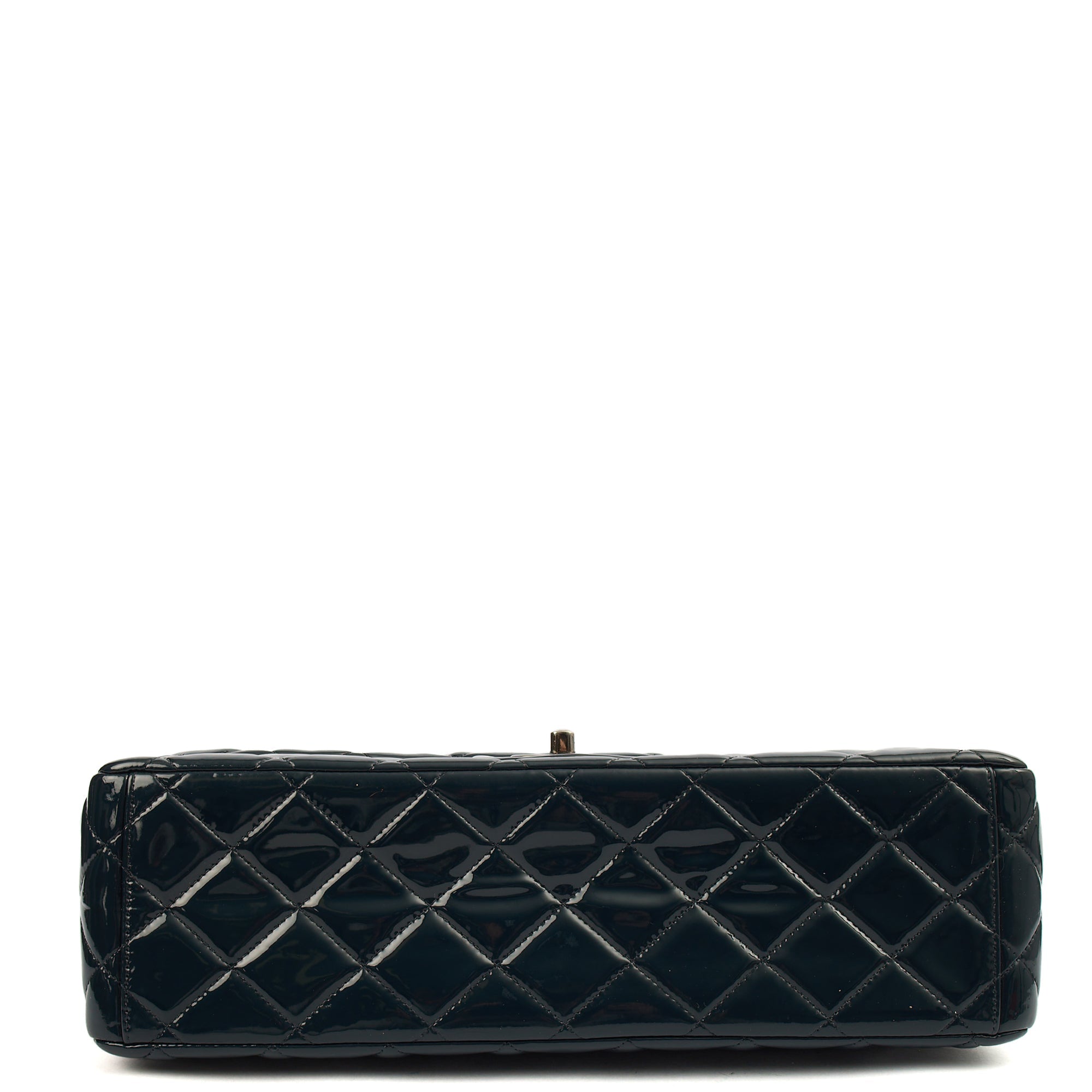 Chanel Shoulder Bag Classic - Maxi in Navy, Patent Leather