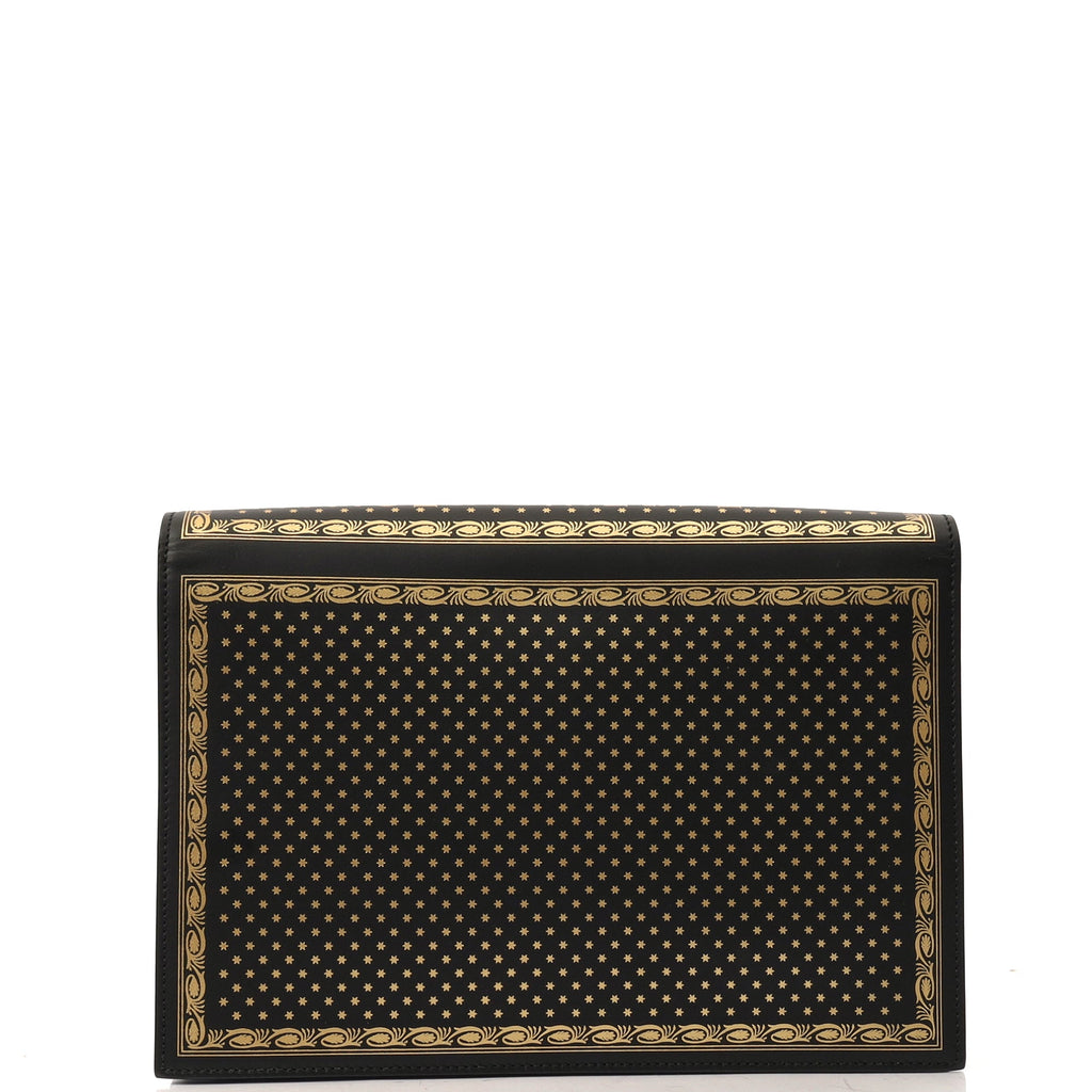 Gucci Clutch Logo Portfolio Clutch  in Black, Leather