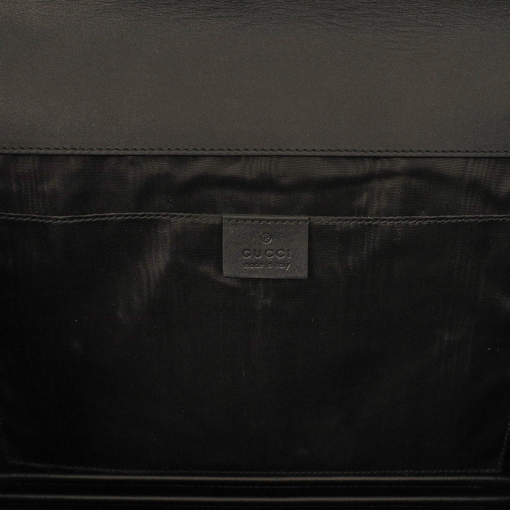 Gucci Clutch Logo Portfolio Clutch  in Black, Leather