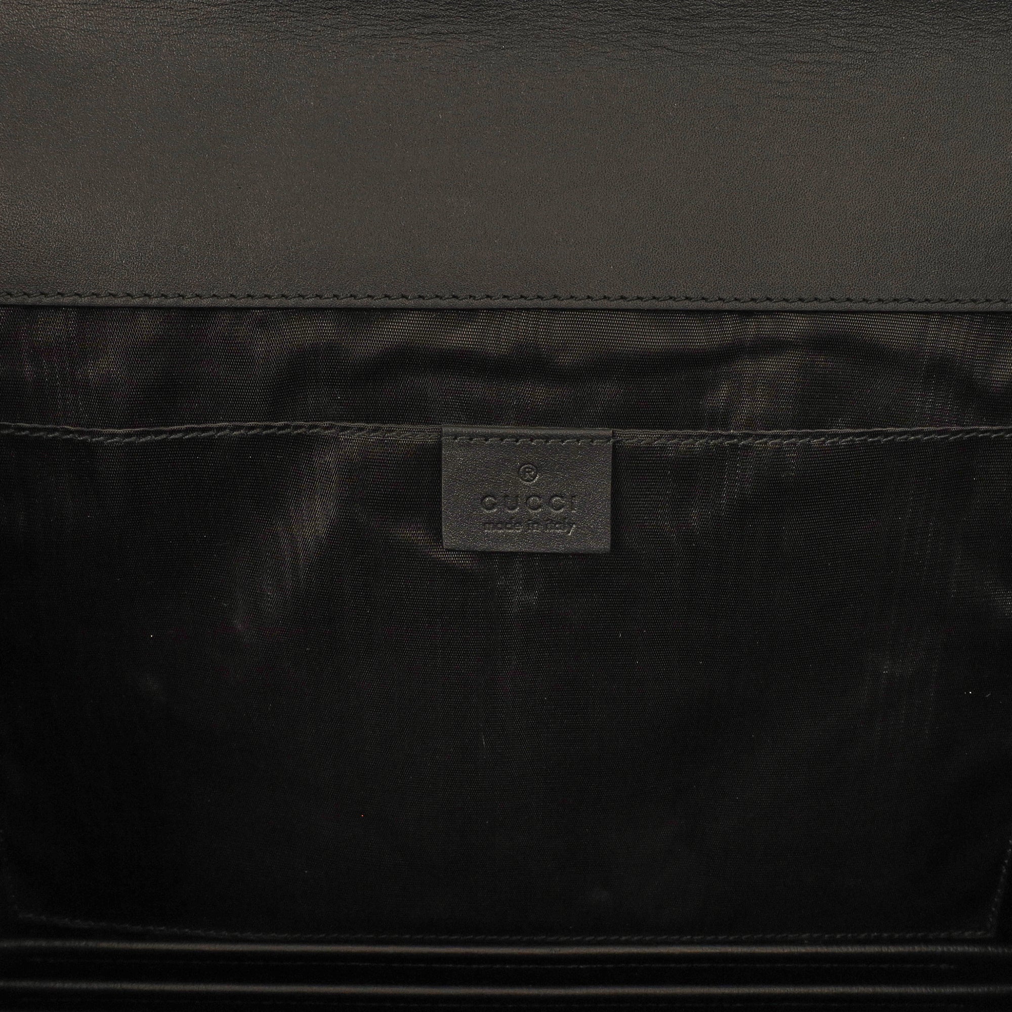 Gucci Clutch Logo Portfolio Clutch  in Black, Leather