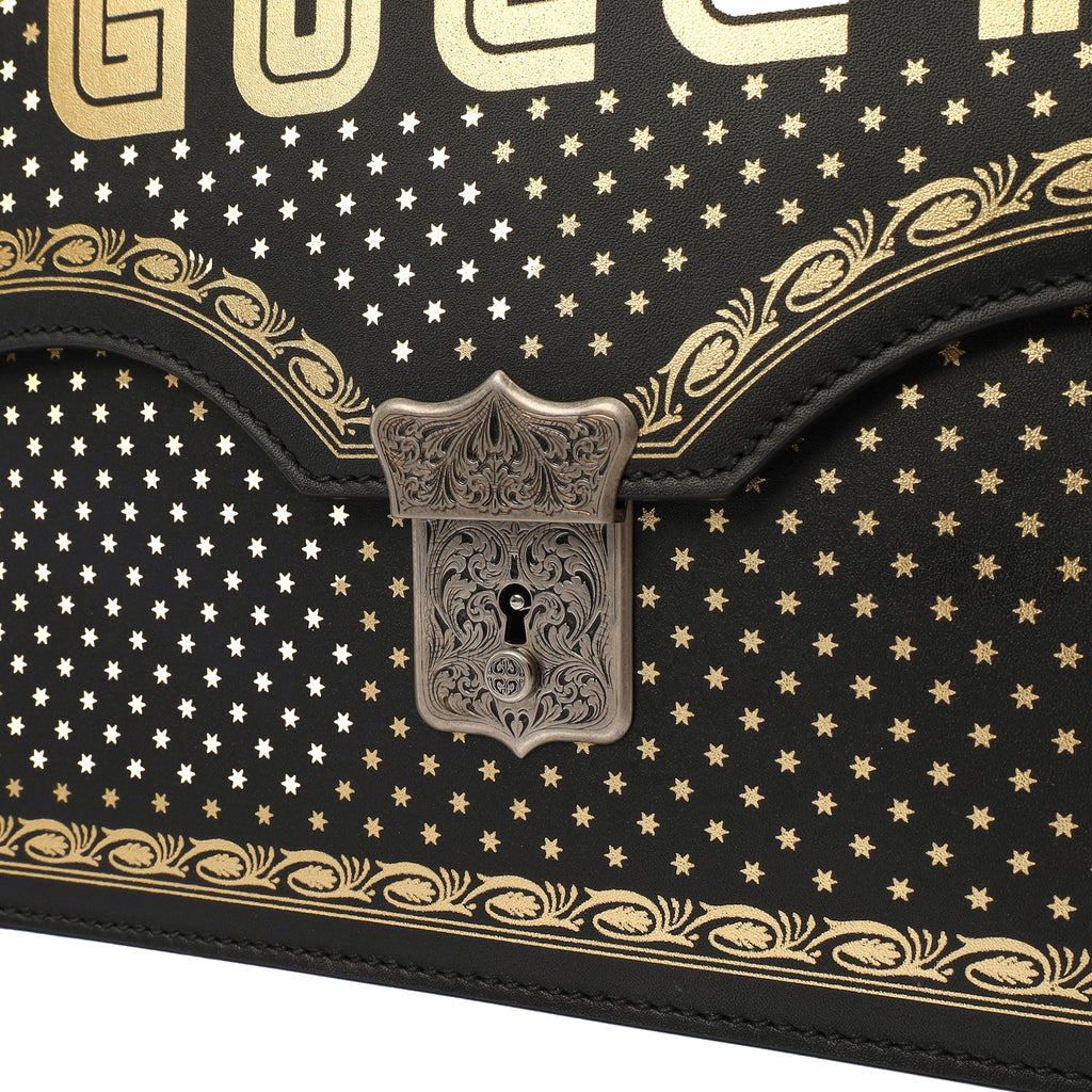 Gucci Clutch Logo Portfolio Clutch  in Black, Leather