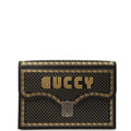 Gucci Clutch Logo Portfolio Clutch  in Black, Leather