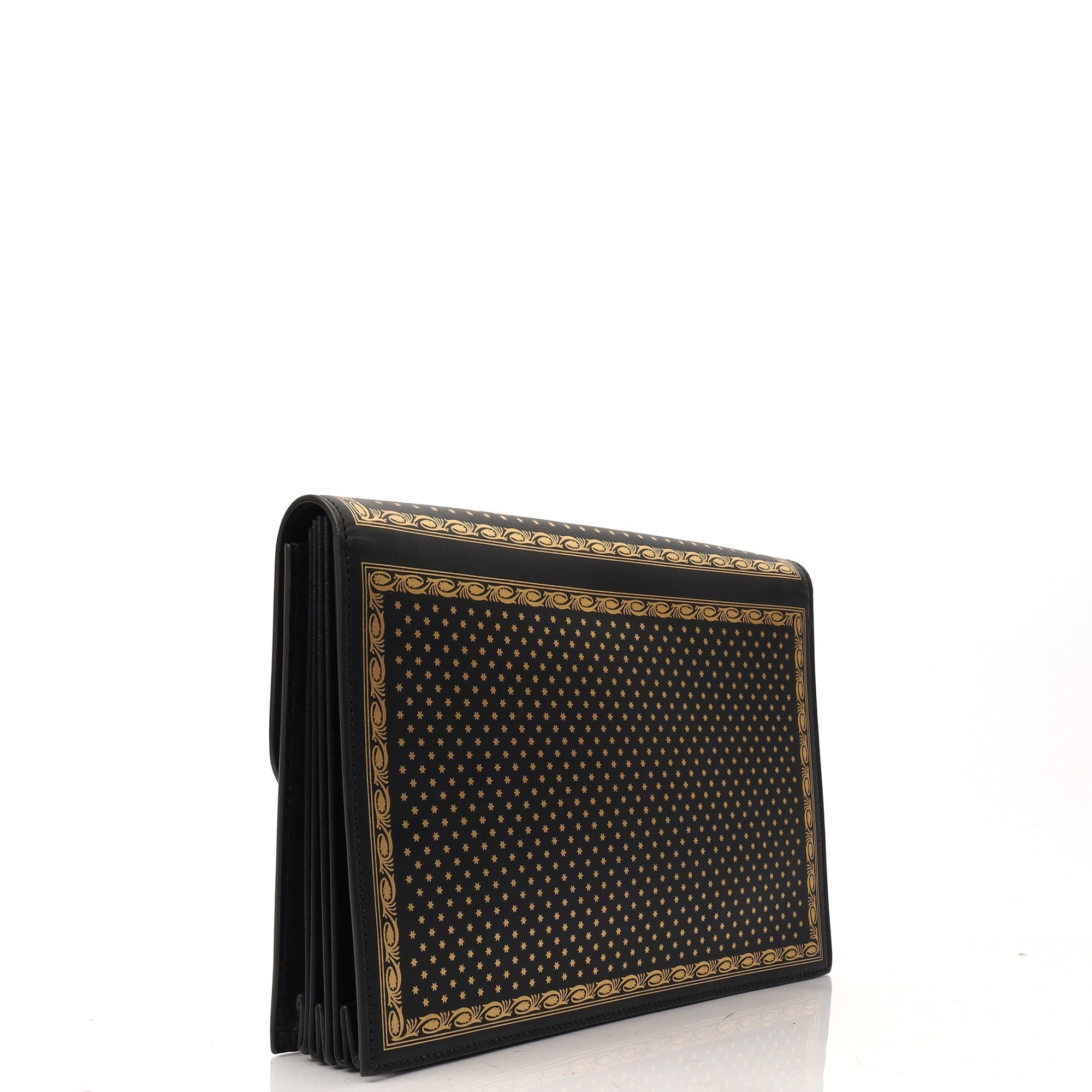 Gucci Clutch Logo Portfolio Clutch  in Black, Leather