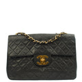 Chanel Shoulder Bag Maxi Jumbo XL in Black, Lambskin Leather