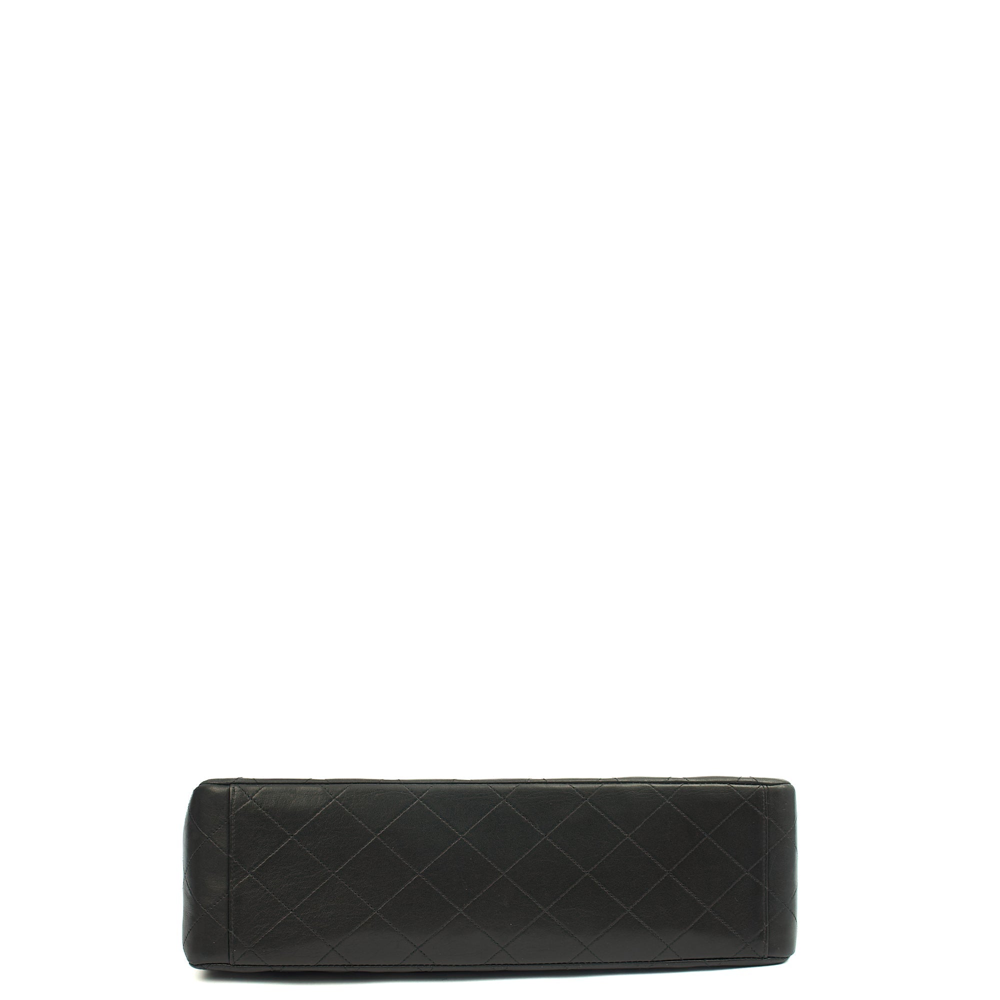 Chanel Shoulder Bag Maxi Jumbo XL in Black, Lambskin Leather