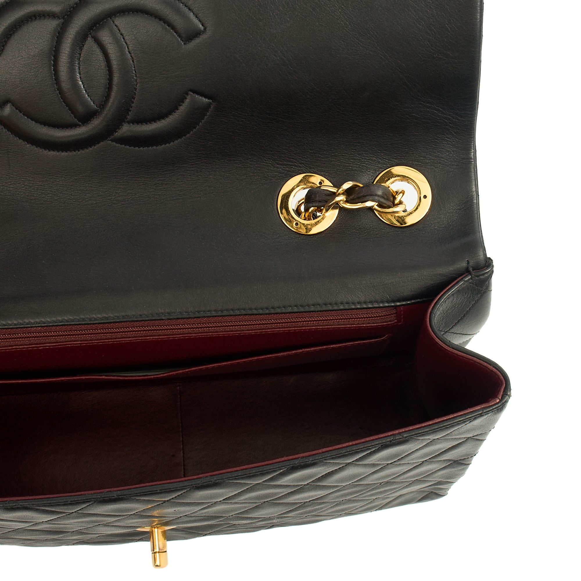 Chanel Shoulder Bag Maxi Jumbo XL in Black, Lambskin Leather