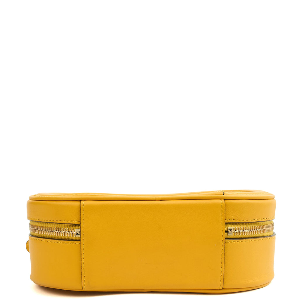 Fendi Cross Body O'clock Swing in Yellow, Leather