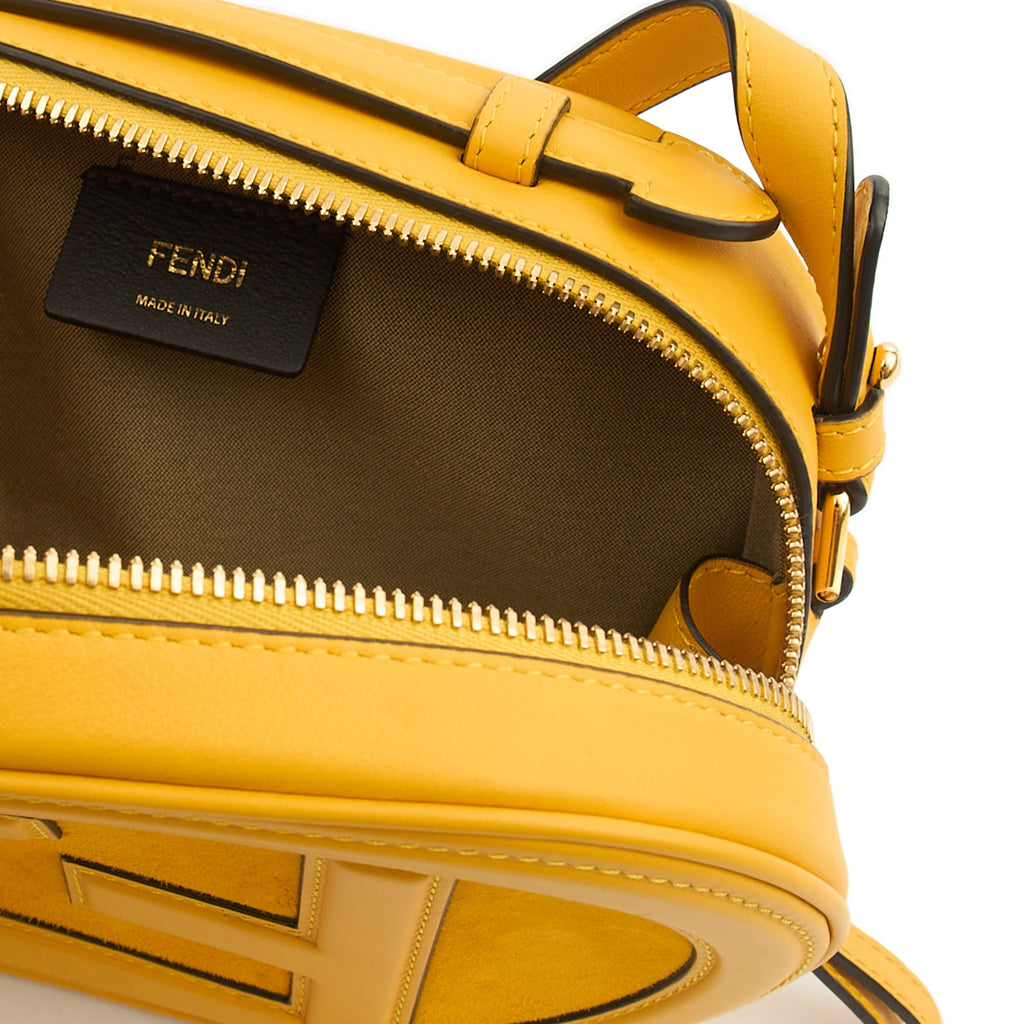 Fendi Cross Body O'clock Swing in Yellow, Leather