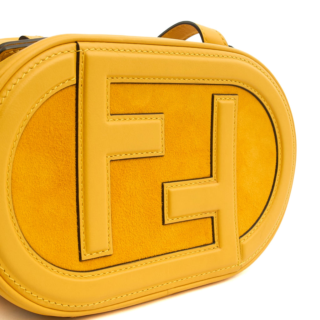 Fendi Cross Body O'clock Swing in Yellow, Leather