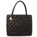 Chanel Tote Medaillon Tote in Black, Caviar Leather