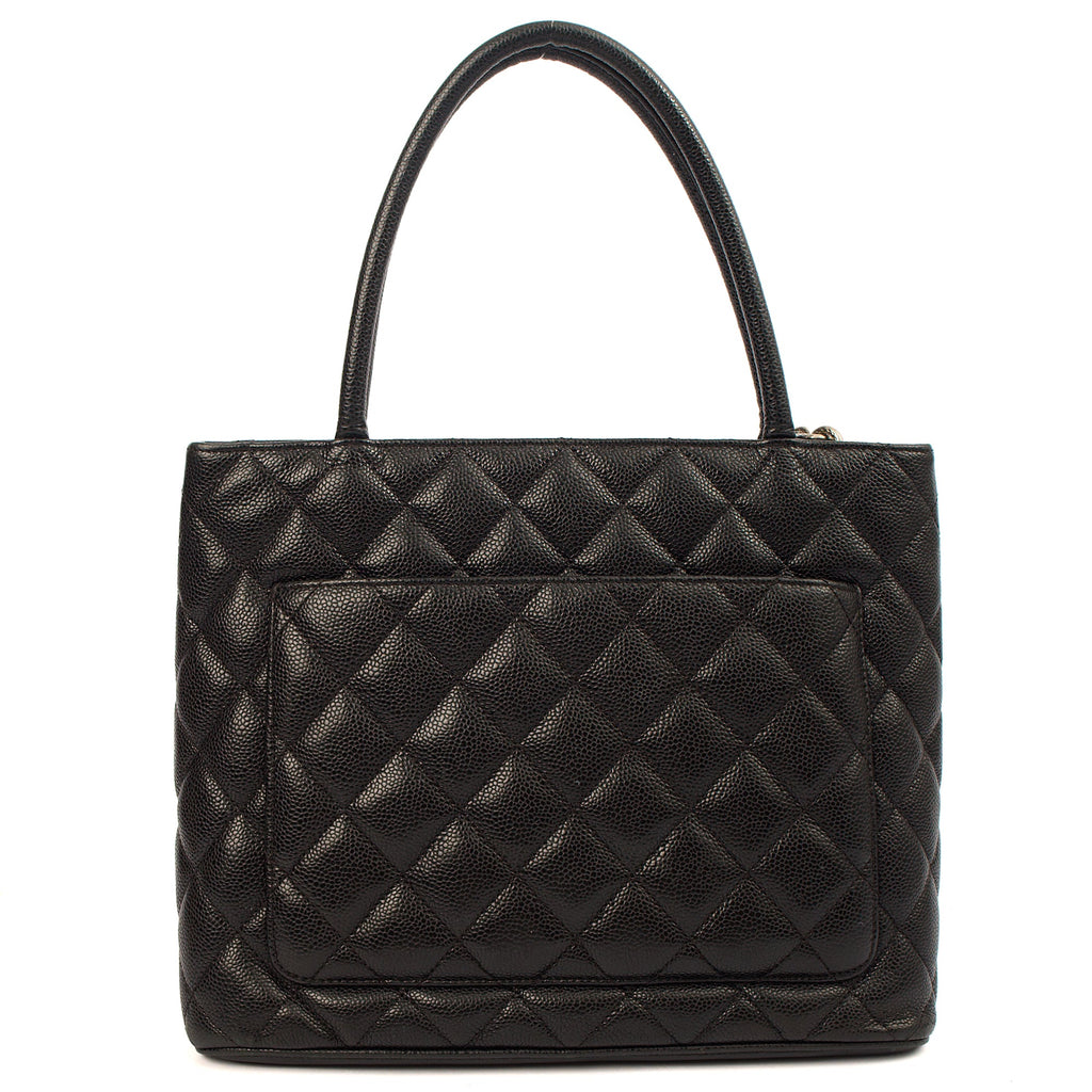 Chanel Tote Medaillon Tote in Black, Caviar Leather
