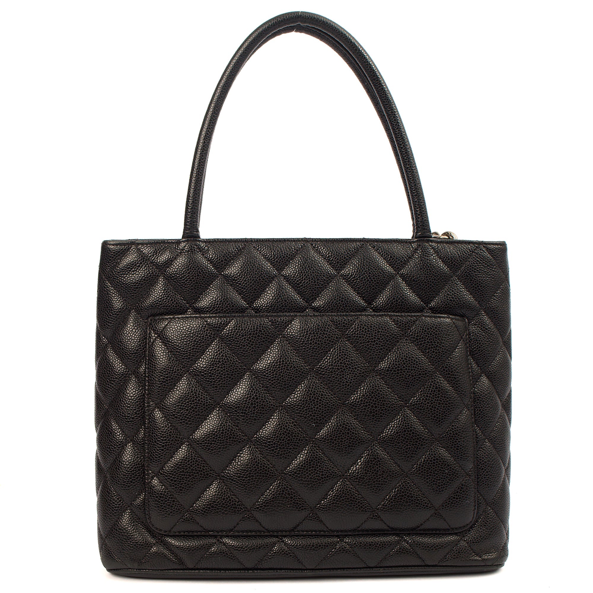 Chanel Tote Medaillon Tote in Black, Caviar Leather