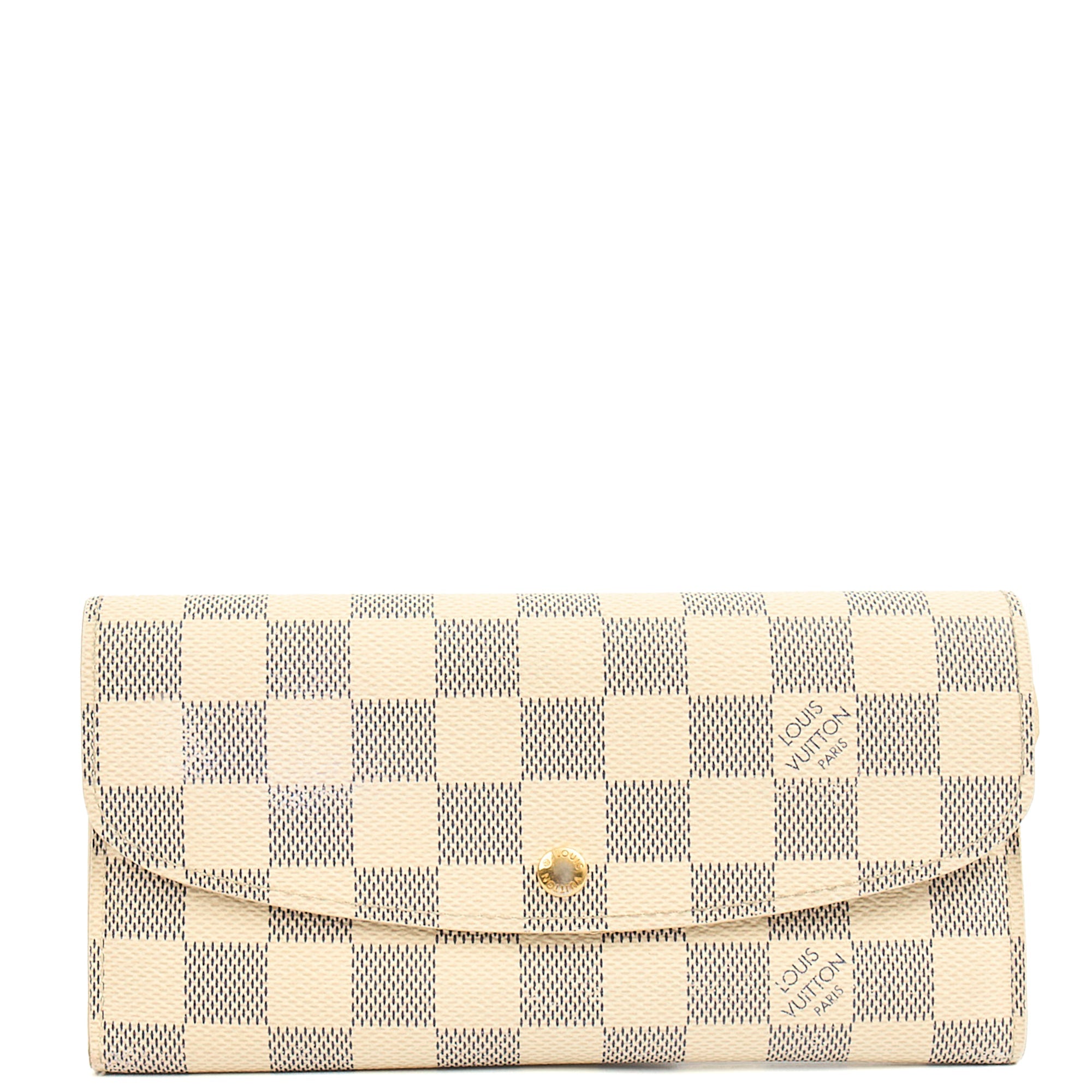 Louis Vuitton Purse Emilie Wallet in Damier Azur, Canvas