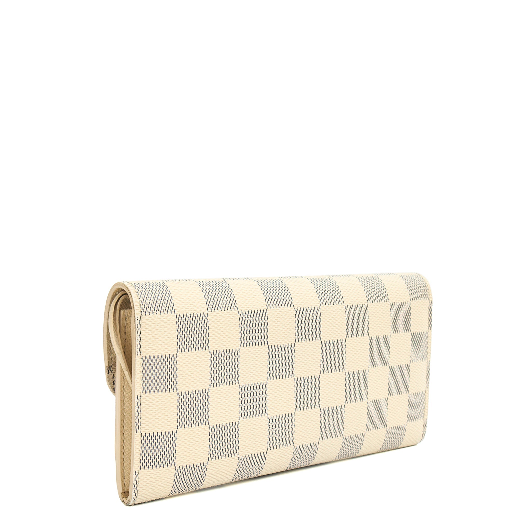 Louis Vuitton Purse Emilie Wallet in Damier Azur, Canvas